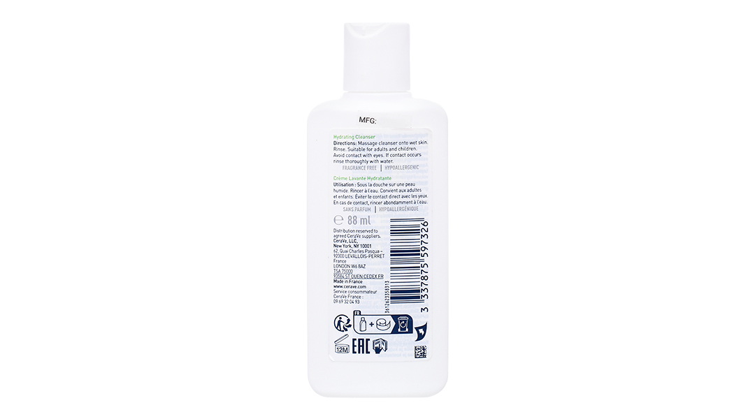 Sữa rửa mặt CeraVe Hydrating Cleanser sạch sâu cho da thường và da khô