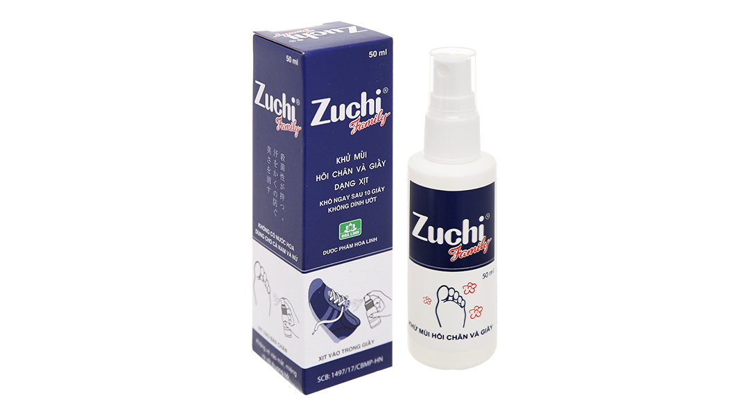Xịt Zuchi Family khử mùi hôi chân và giày