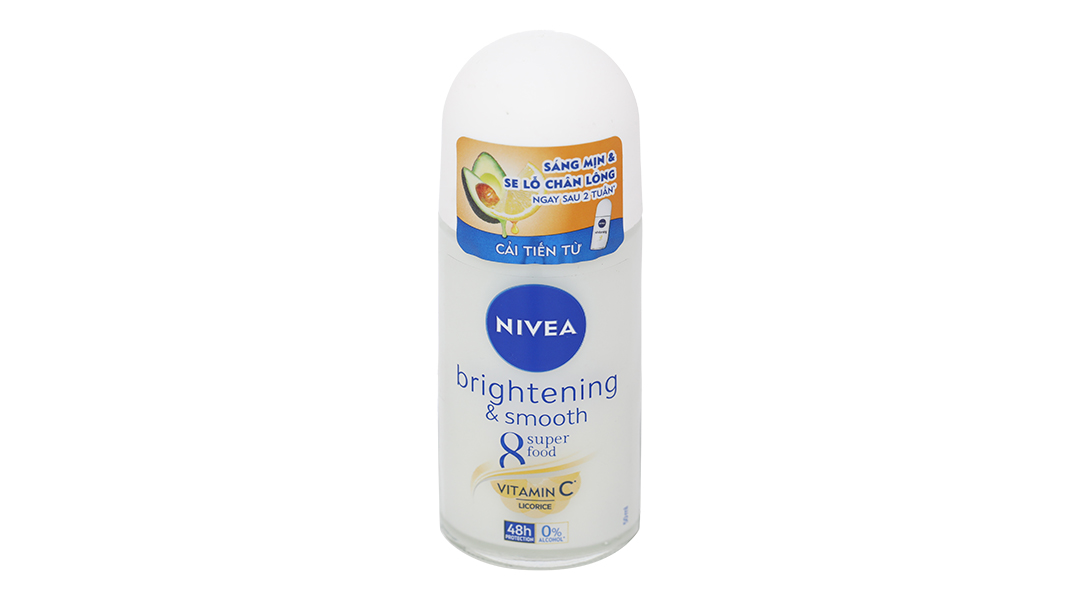 Lăn khử mùi Nivea Brightening & Smooth Vitamin C se khít lỗ chân lông