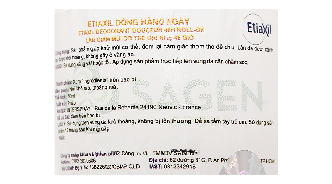 Lăn khử mùi Etiaxil Douceur giảm mùi cơ thể dịu nhẹ đến 48 giờ