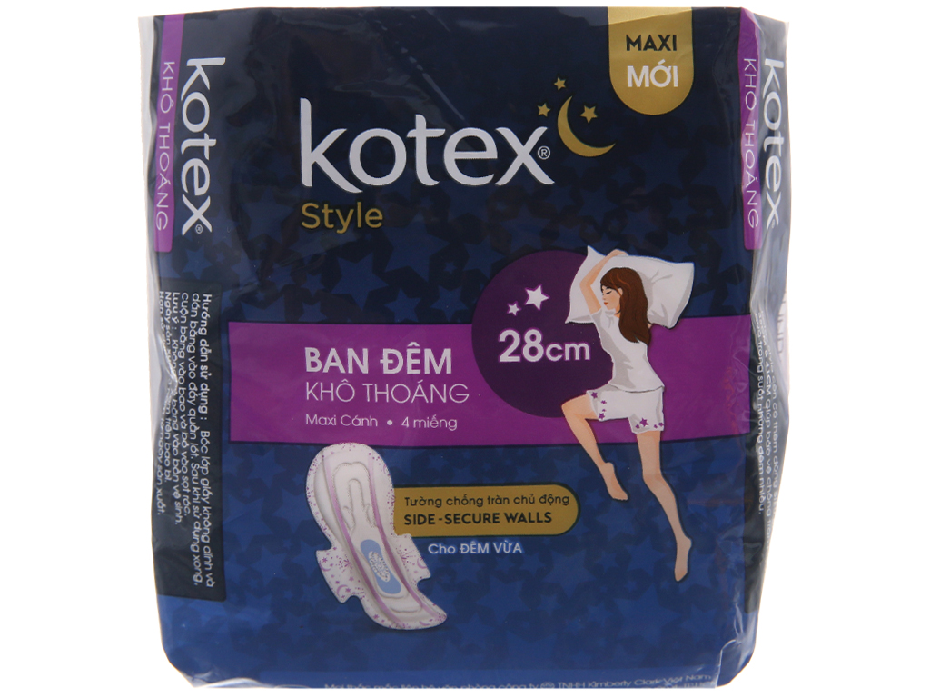 Băng vệ sinh đêm Kotex Style chống tràn