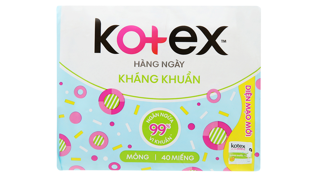 Băng vệ sinh hàng ngày Kotex kháng khuẩn