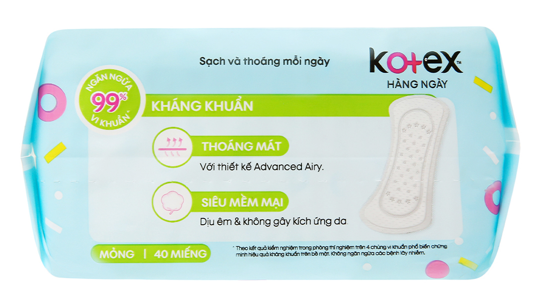 Băng vệ sinh hàng ngày Kotex kháng khuẩn
