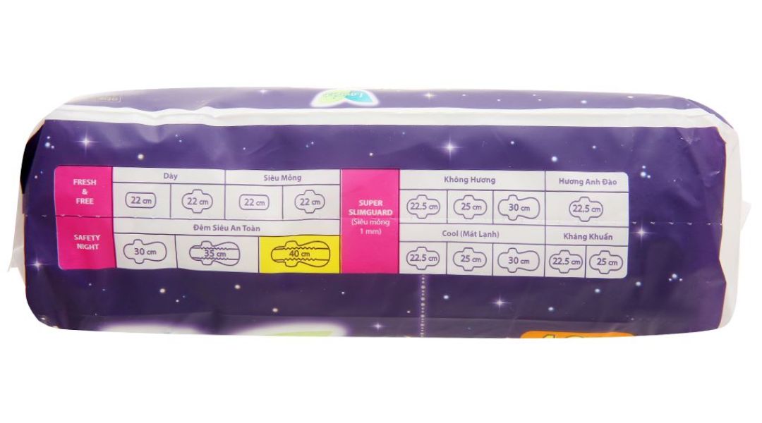 Băng vệ sinh ban đêm Laurier Safety Night 40cm