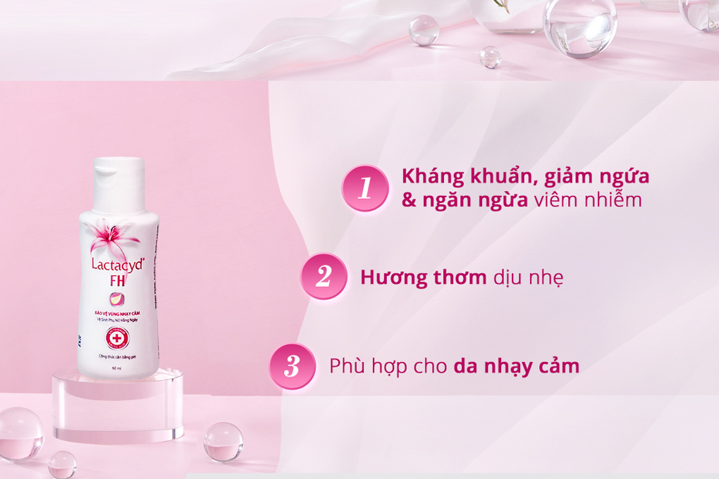 Dung dịch vệ sinh phụ nữ Lactacyd FH ngăn mùi, giảm ngứa
