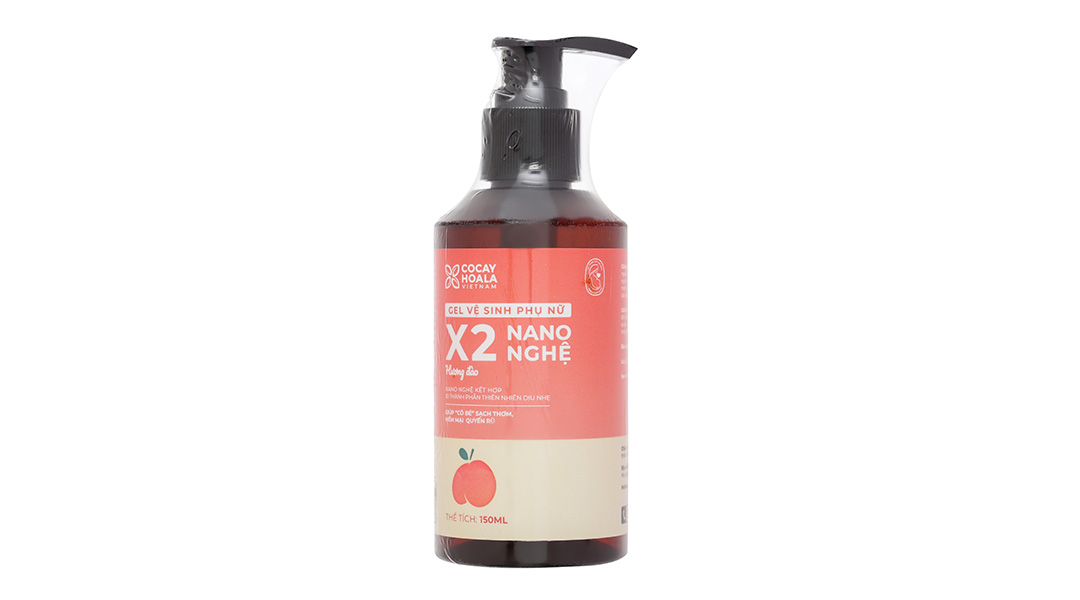 Gel vệ sinh phụ nữ X2 Nano Nghệ hương đào làm sạch ngừa viêm nhiễm