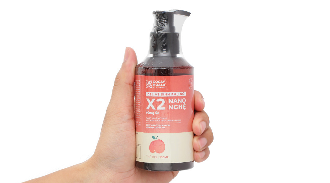 Gel vệ sinh phụ nữ X2 Nano Nghệ hương đào làm sạch ngừa viêm nhiễm