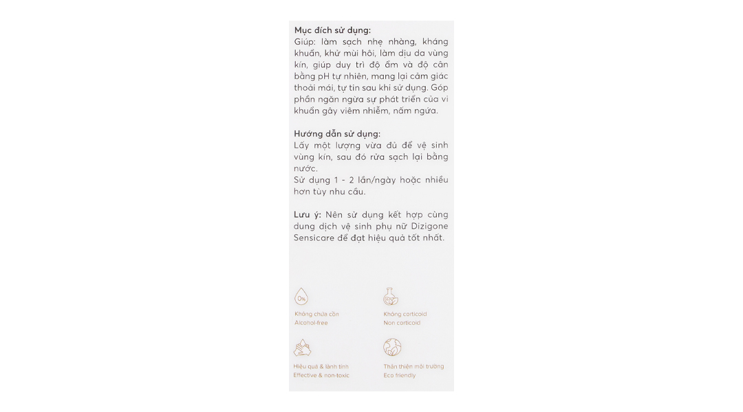 Gel vệ sinh phụ nữ Dizigone SensiDaily làm sạch dịu nhẹ