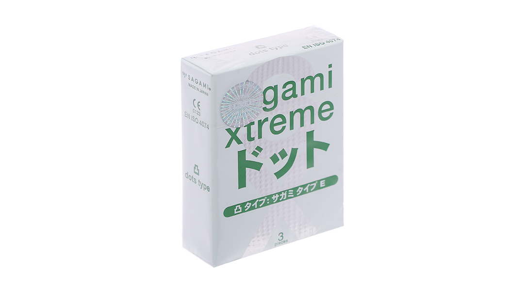 Bao cao su Sagami Xtreme gân nổi, có gai 52mm