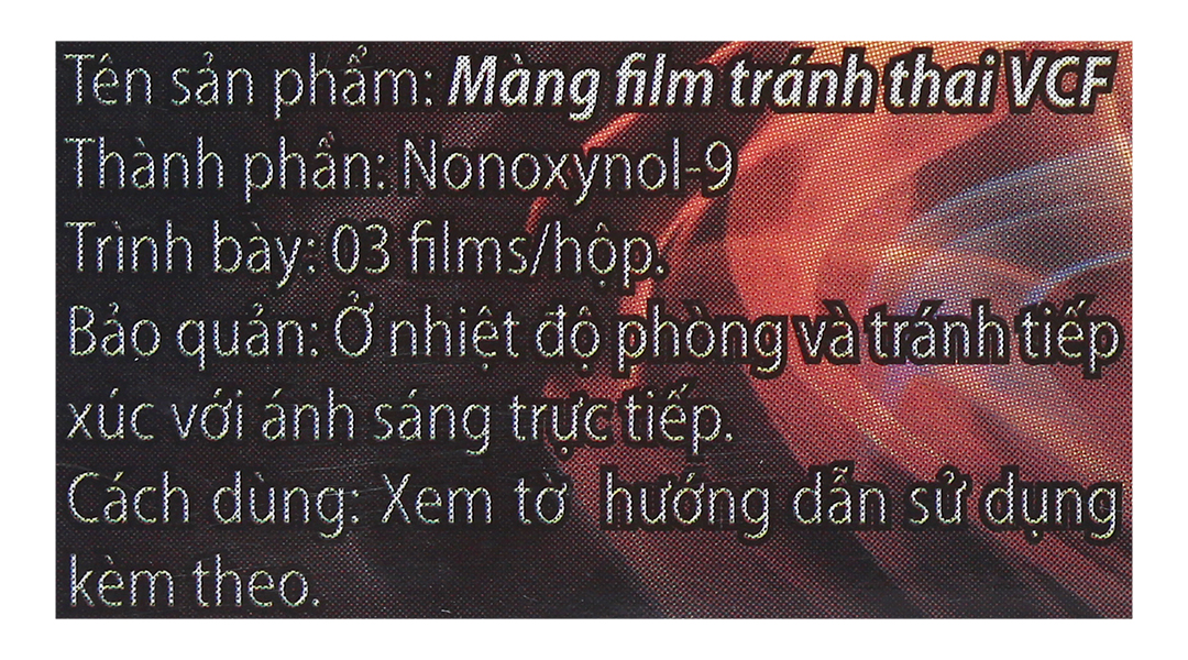 Màng film tránh thai VCF