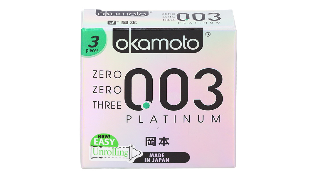 Bao cao su Okamoto 0.03 Platinum 52mm