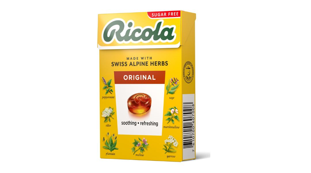 Kẹo thảo mộc Ricola alpine herbs original không đường 40g