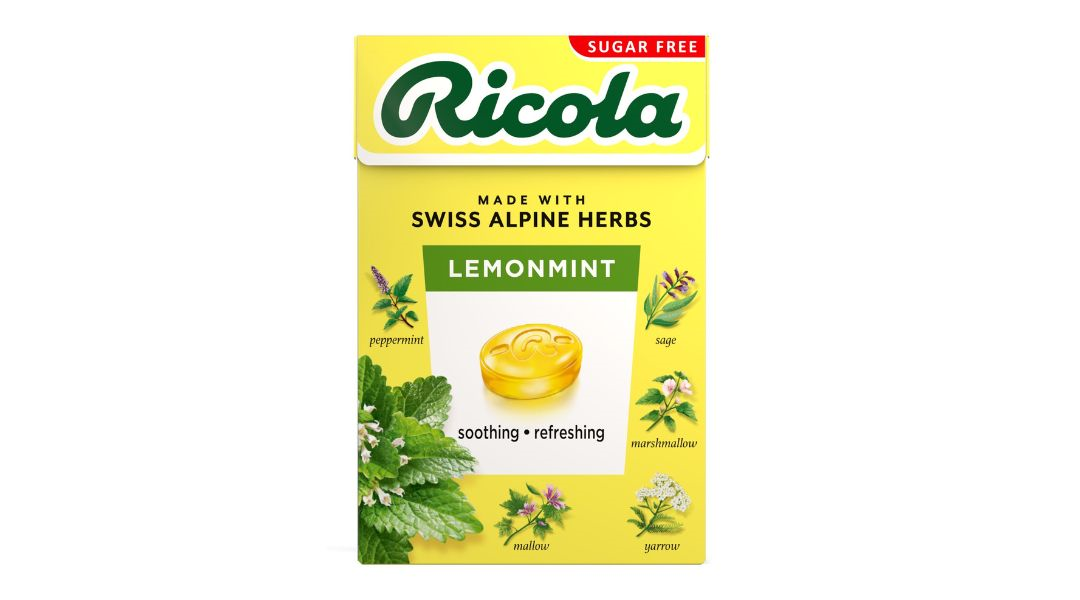 Kẹo thảo mộc Ricola alpine herbs lemonmint không đường 40g