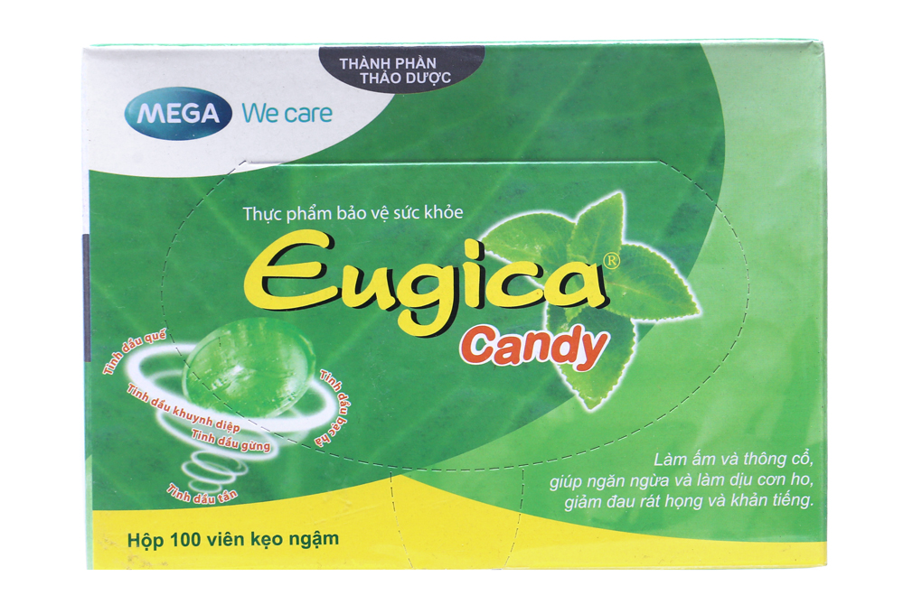 Kẹo ngậm thảo dược Eugica Candy giảm ho, đau họng