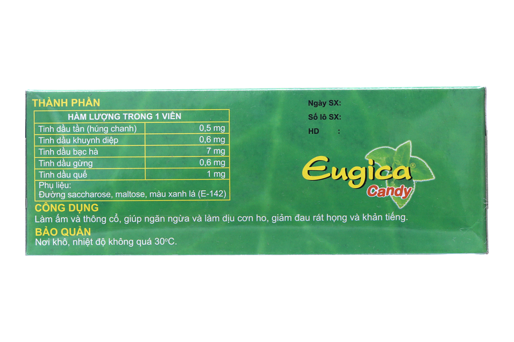 Kẹo ngậm thảo dược Eugica Candy giảm ho, đau họng