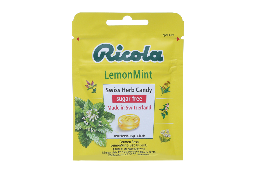 Kẹo thảo mộc Ricola Lemon Mint không đường giảm ho