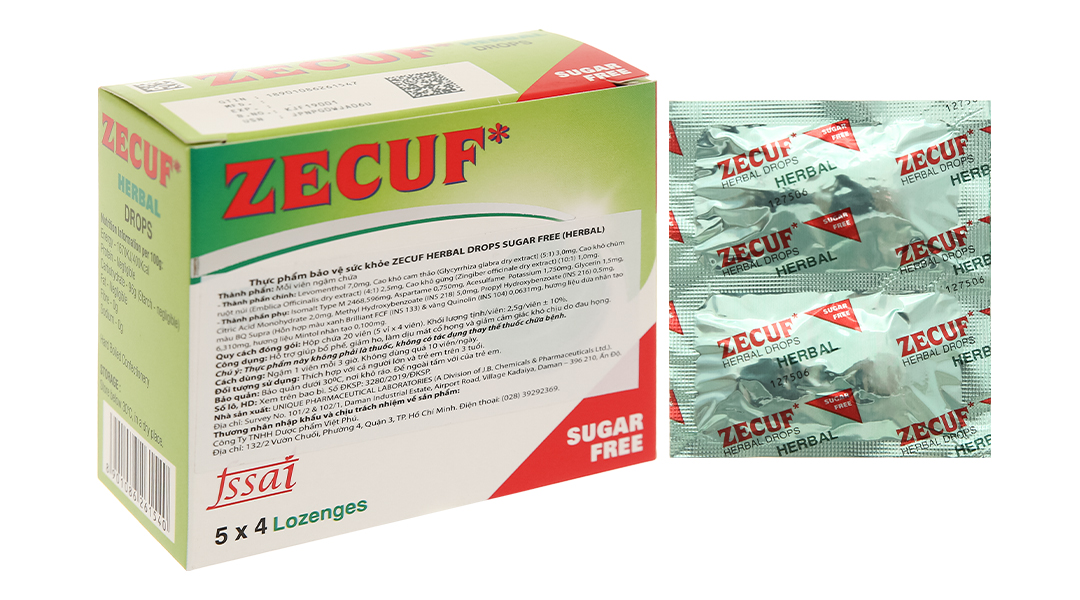 Kẹo Không Đường Zecuf Sugar Free H/5Vi