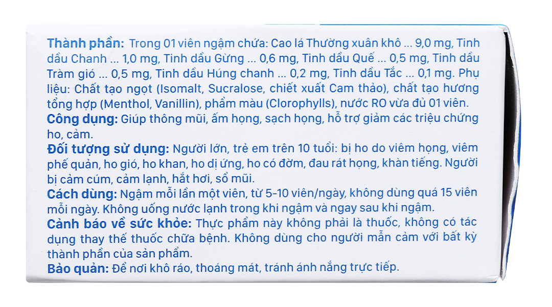 Viên ngậm Hobezut không đường hỗ trợ giảm ho, ấm họng