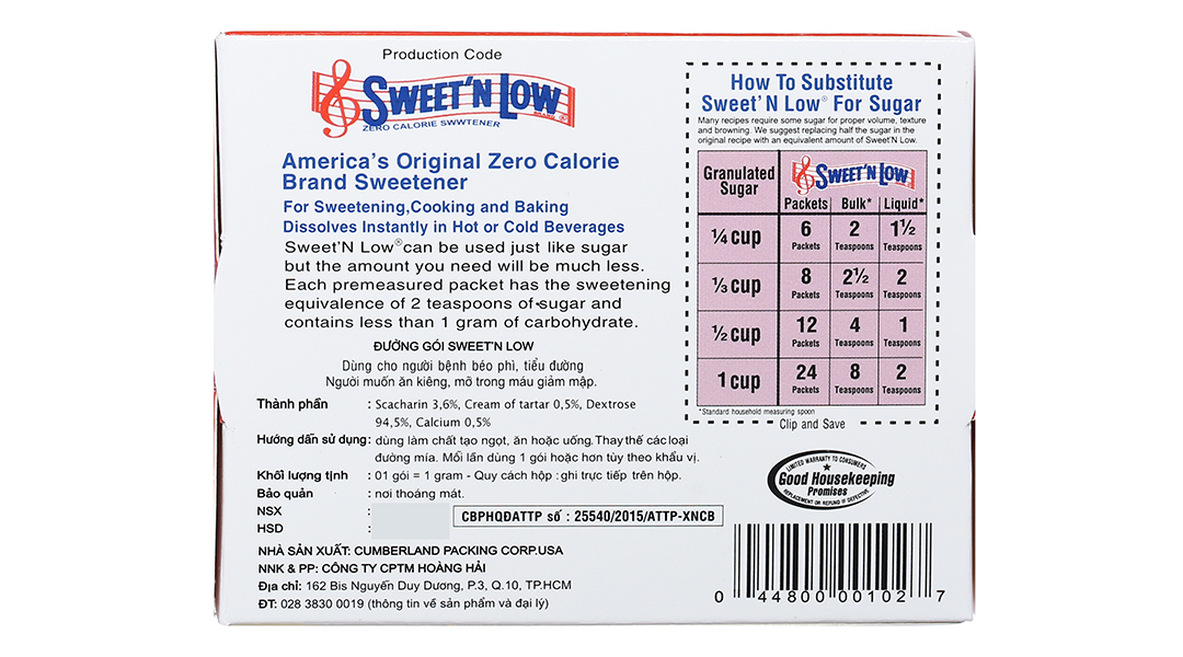 Đường ăn kiêng Sweet'n Low hộp 100g