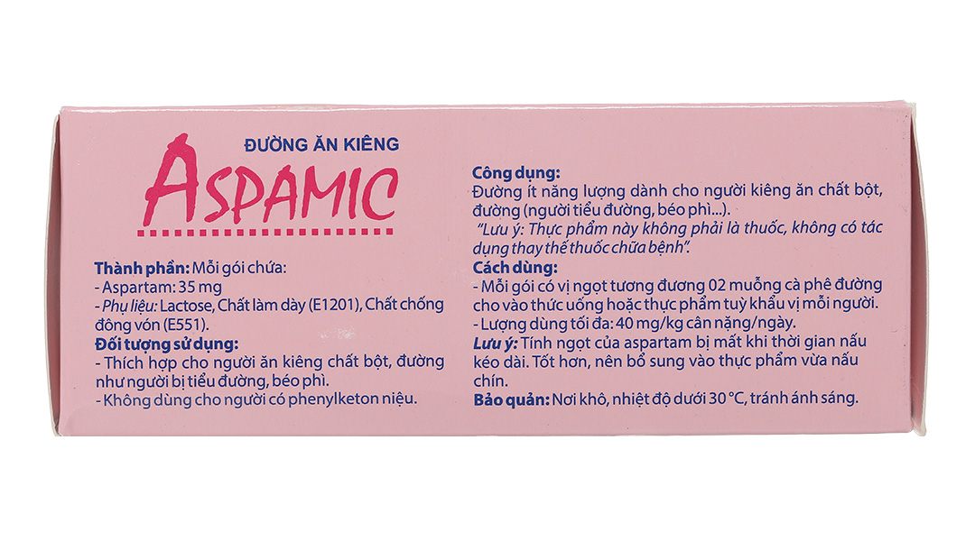 Đường Aspamic dành cho người ăn kiêng