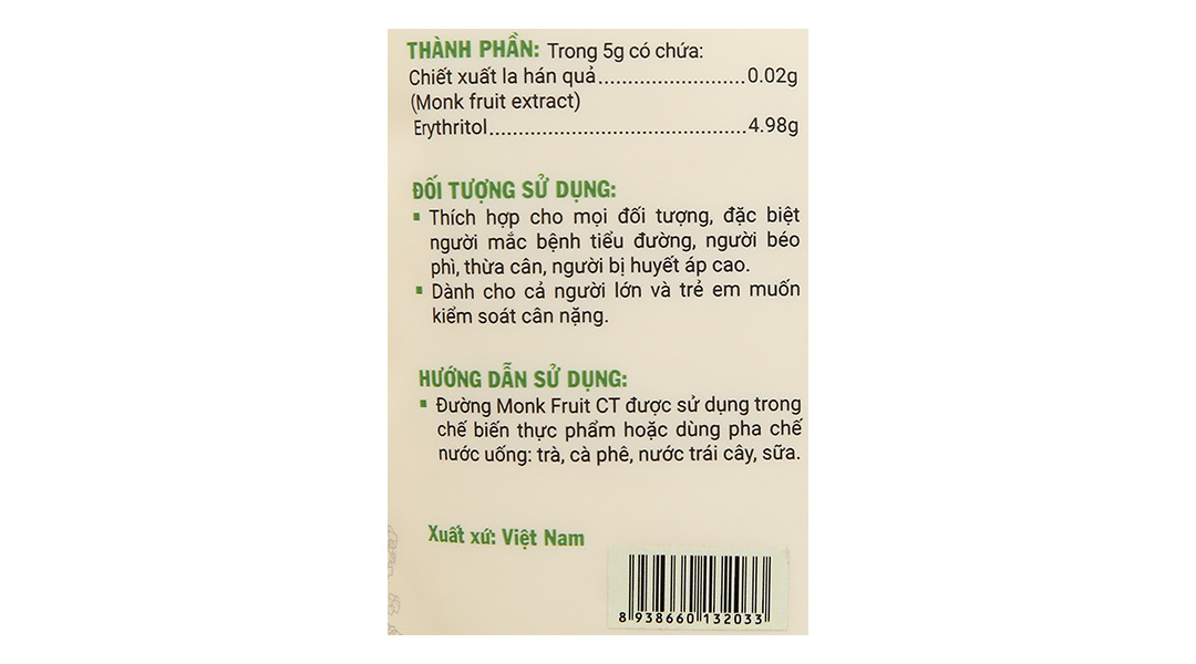 Đường Monk Fruit CT