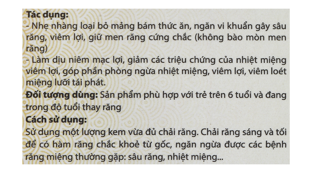 Kem đánh răng dược liệu Ngọc Châu trẻ em ngừa sâu răng