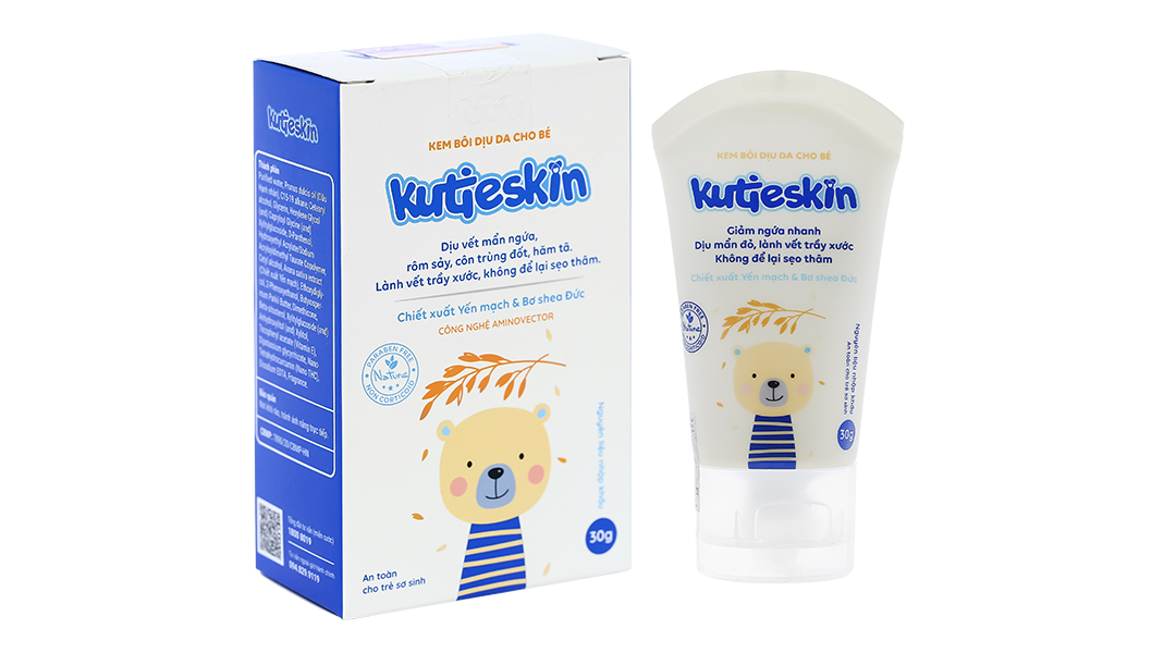 Kem bôi dịu da Kutieskin dịu vết mẫn ngứa, rôm sảy cho bé