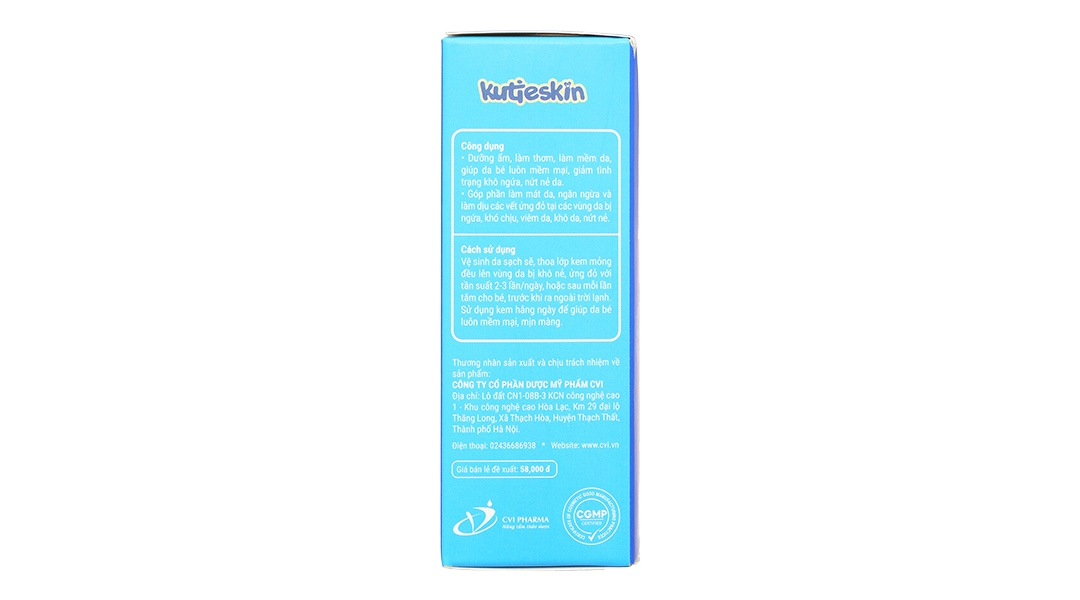 Kem dưỡng ẩm Kutieskin làm dịu, giảm khô ngứa, nứt nẻ