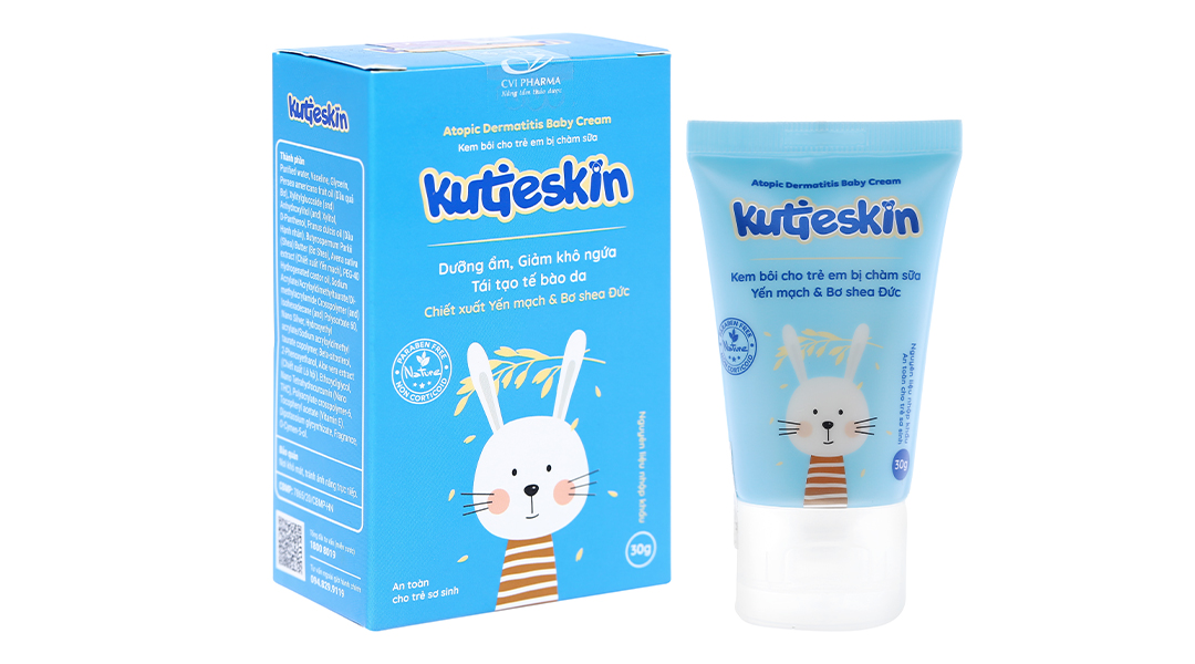 Kem bôi Kutieskin trị chàm sữa, dưỡng ẩm cho bé