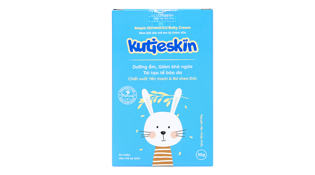 Kem bôi Kutieskin trị chàm sữa, dưỡng ẩm cho bé