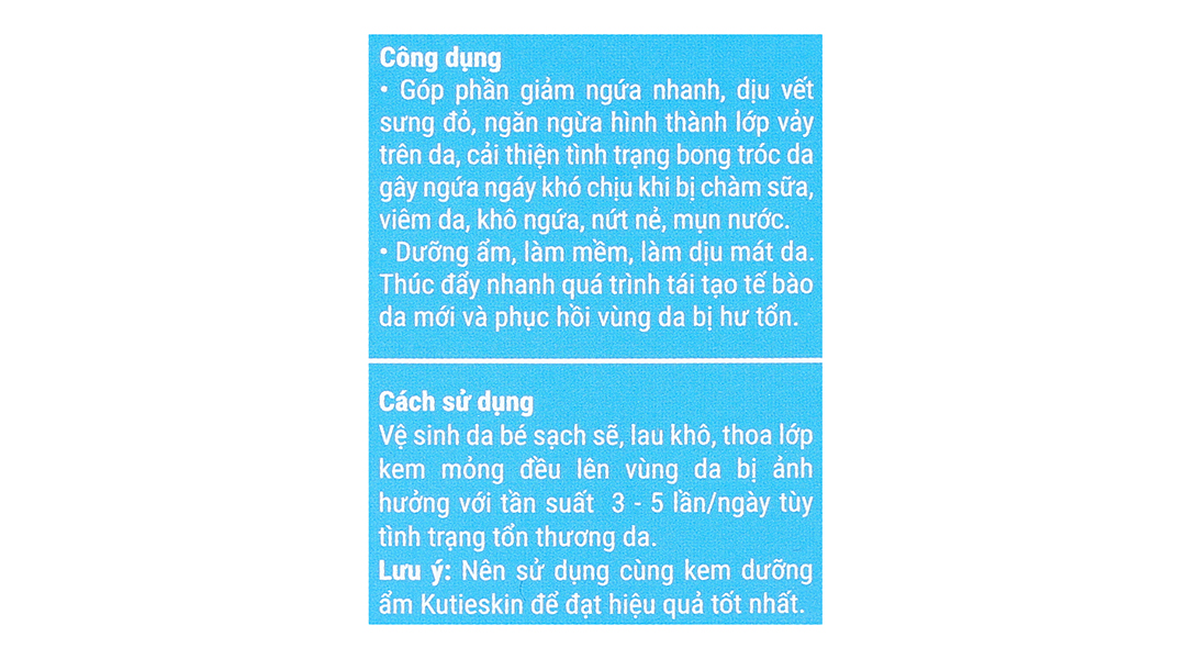Kem bôi Kutieskin trị chàm sữa, dưỡng ẩm cho bé