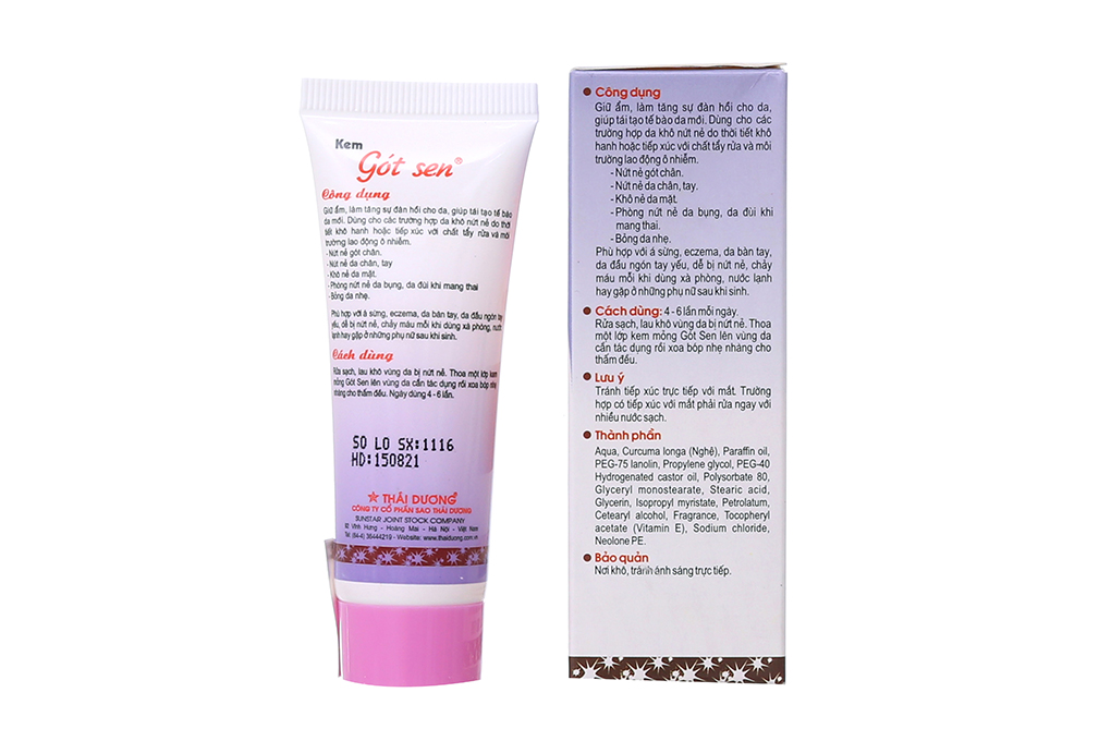 Gót Sen Thái Dương giữ ẩm, giảm nứt da