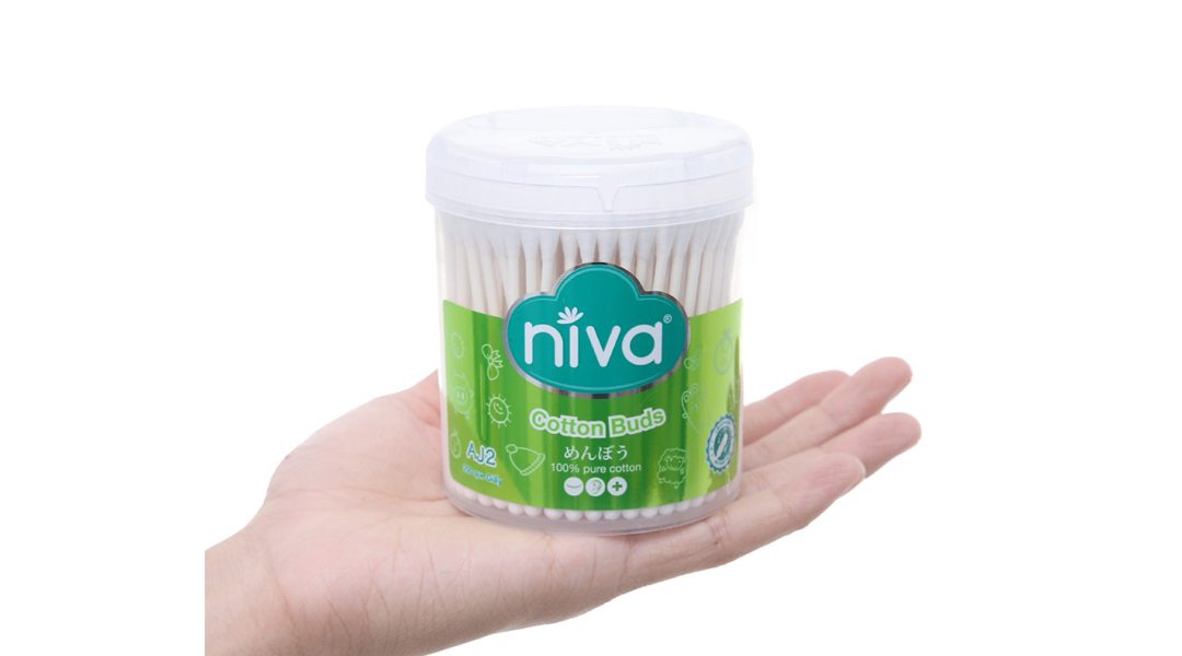 Tăm bông Niva AJ2 thân giấy đầu tròn và xoắn