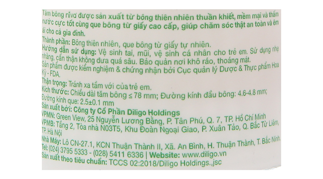 Tăm bông Niva AJ1 thân giấy đầu tròn và xoắn