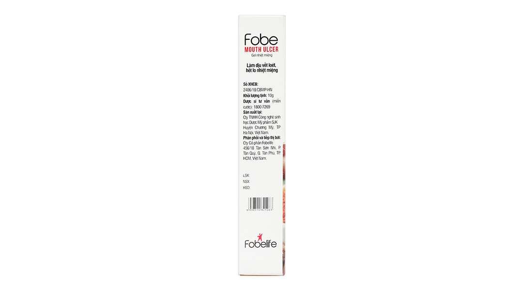 Gel Fobelife Fobe Mouth Ulcer hỗ trợ giảm nhiệt miệng