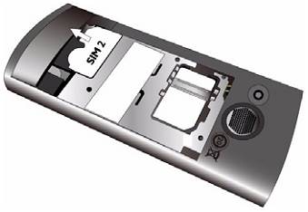 Nơi lắp sim Philips Xenium X503