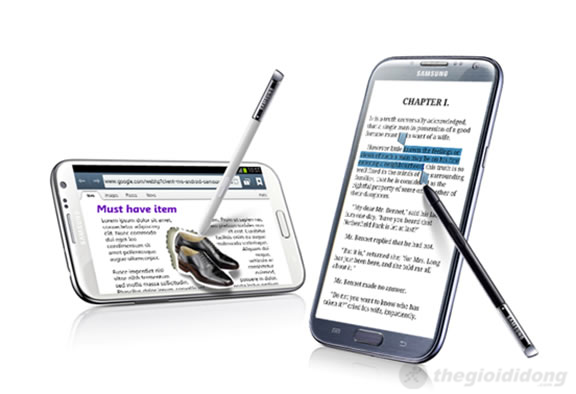 Thao tác bút SPen trên điện thoại Samsung Galaxy Note 2