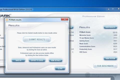 Chương trình PCMark Vantage đánh giá tổng thể sức mạnh