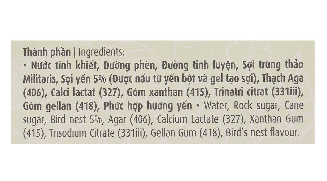 Nước yến sào và đông trùng hạ thảo Green Bird