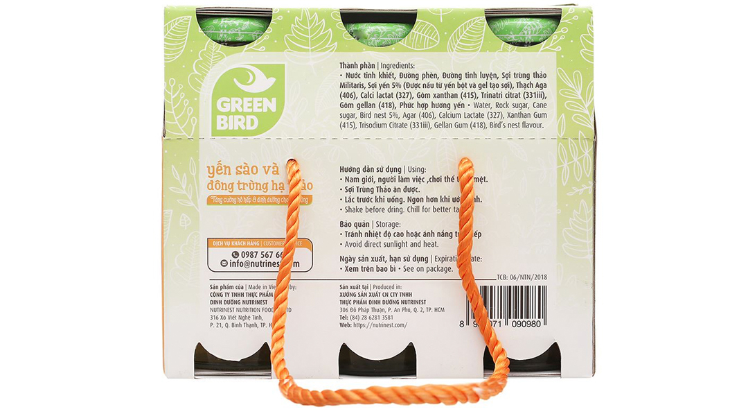Nước Yến Đông Trùng Hạ Thảo Green Bird Nutrinest