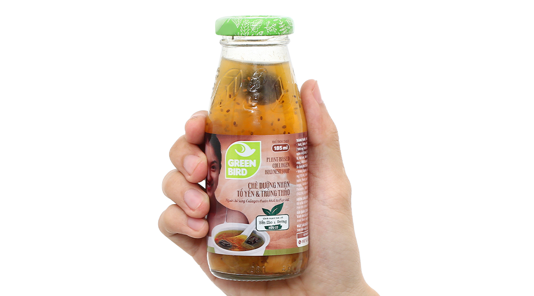 Chè dưỡng nhan tổ yến và trùng thảo Green Bird
