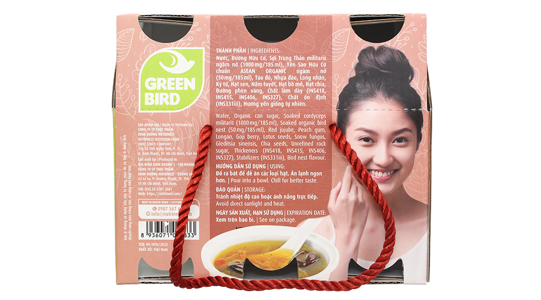 Chè dưỡng nhan Tổ Yến và Trùng Thảo Green Bird Nutrinest