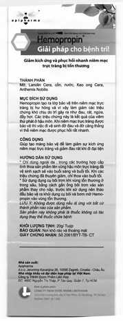 Kem bôi trị trĩ Hemopropin tuýp 20g