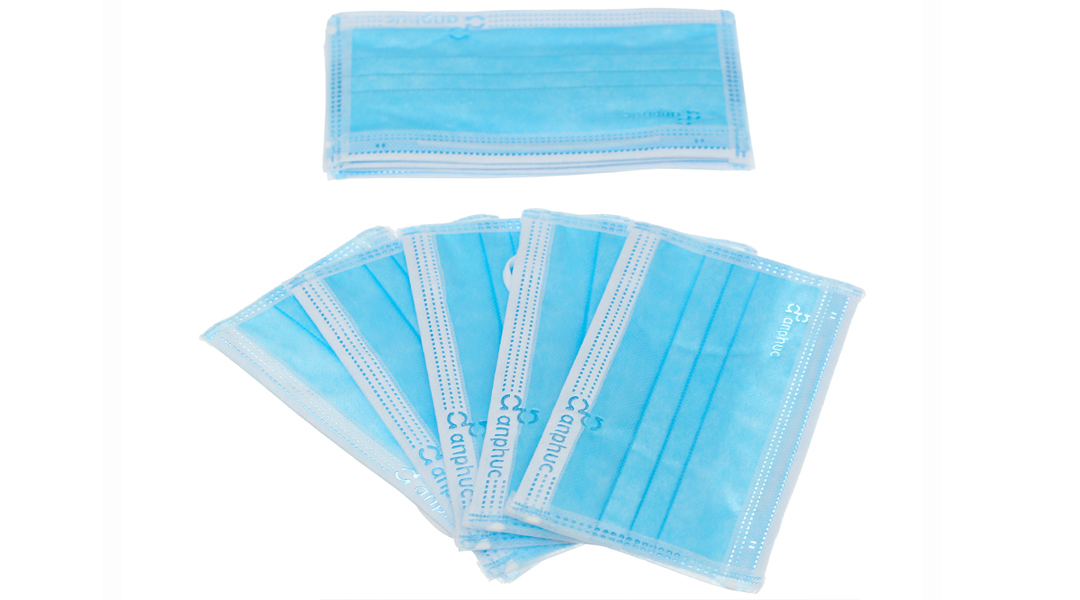 Khẩu trang y tế An Phúc 4 lớp màu xanh