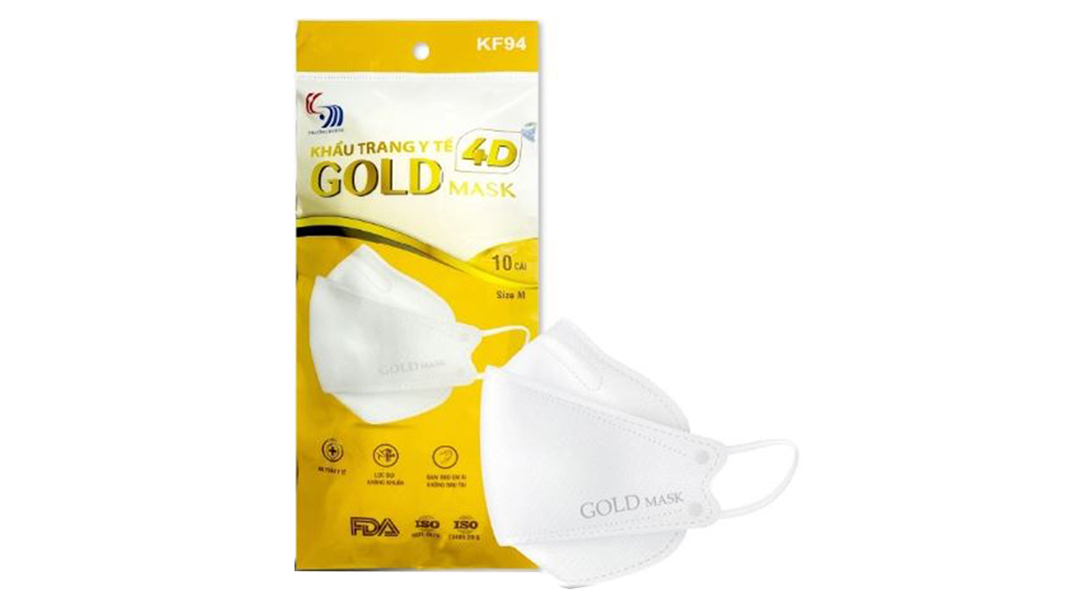 Khẩu trang y tế Gold Mask KF94 màu trắng