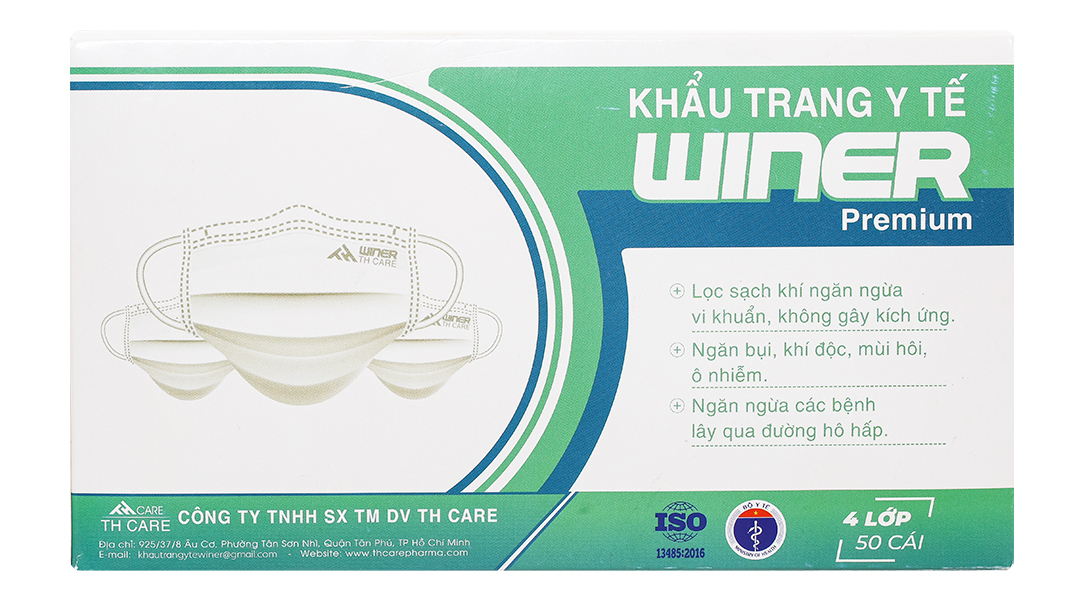 Khẩu trang y tế Winer 4 lớp màu trắng