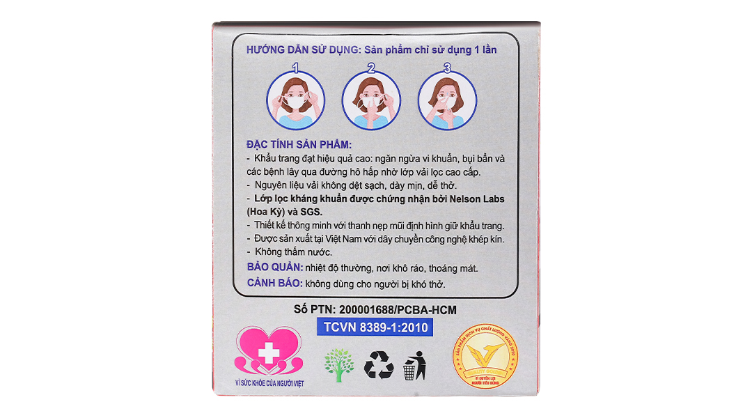 Khẩu trang y tế An Phúc Model Pro Care 4 lớp màu xám