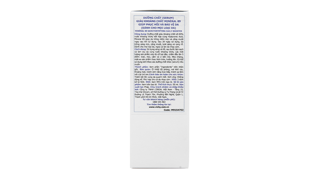 Serum Vichy Mineral 89 giúp da mềm mịn, căng mướt