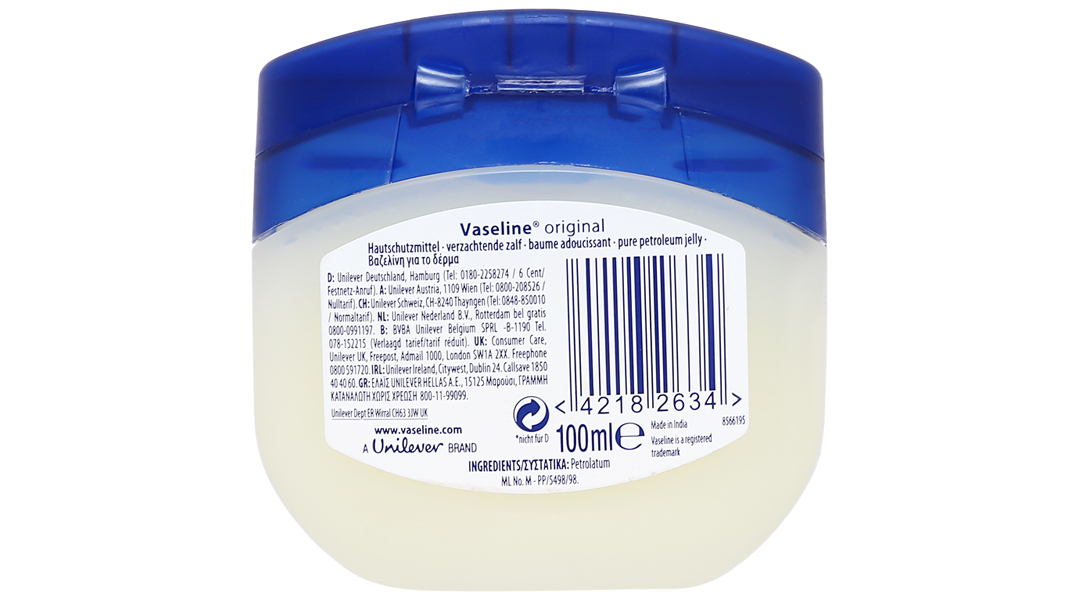 Sáp dưỡng ẩm Vaseline Pure Petroleum Jelly Original