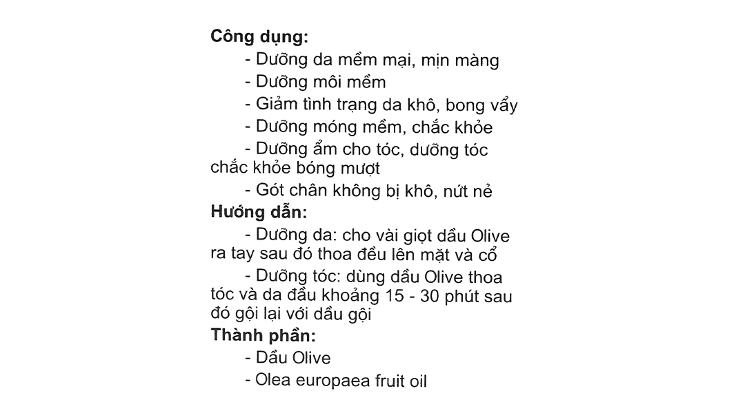 Tinh dầu Olive Lucky Star dưỡng da, dưỡng tóc chắc khỏe